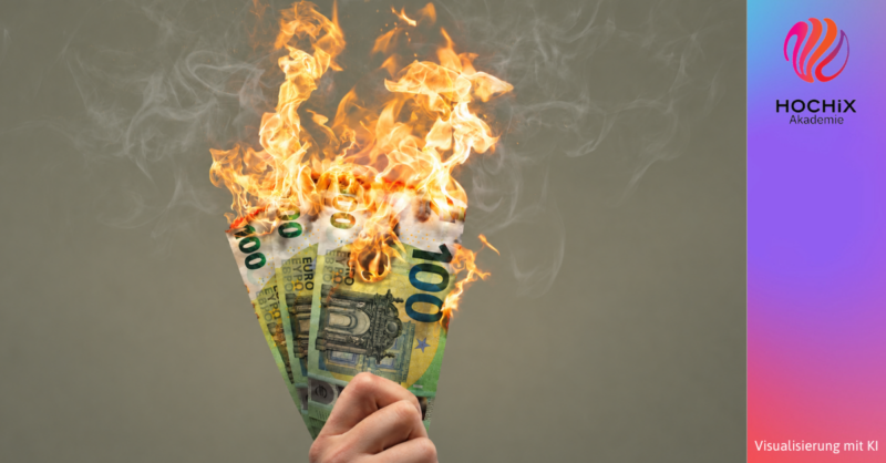 Geld verbrannt